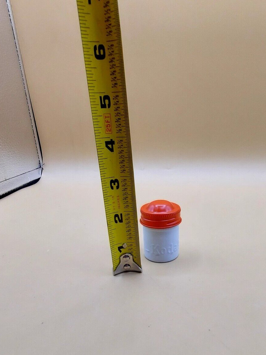 Vintage KODAK Metal Film Tin Orange Top, White Bottom 135-20 film