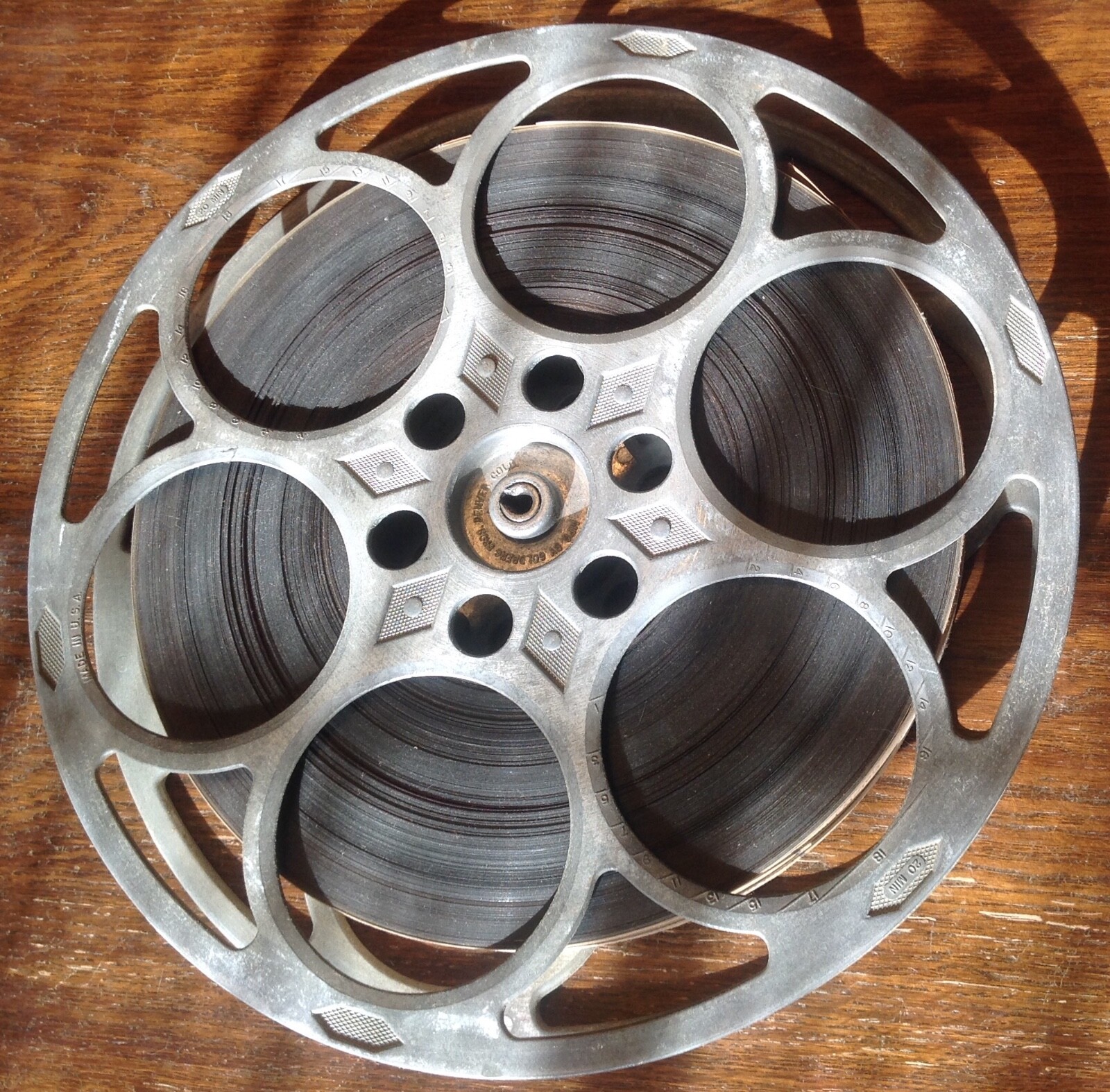 Vintage Goldberg Brothers 35mm Movie Projector 6 Hole Aluminum Reel “FRISCO KID”
