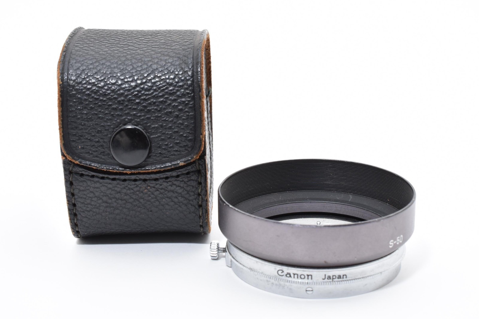 [Excellent w/Case] Canon S-50 Metal Lens Hood For 50mm f/1.4 Leica screw #13451