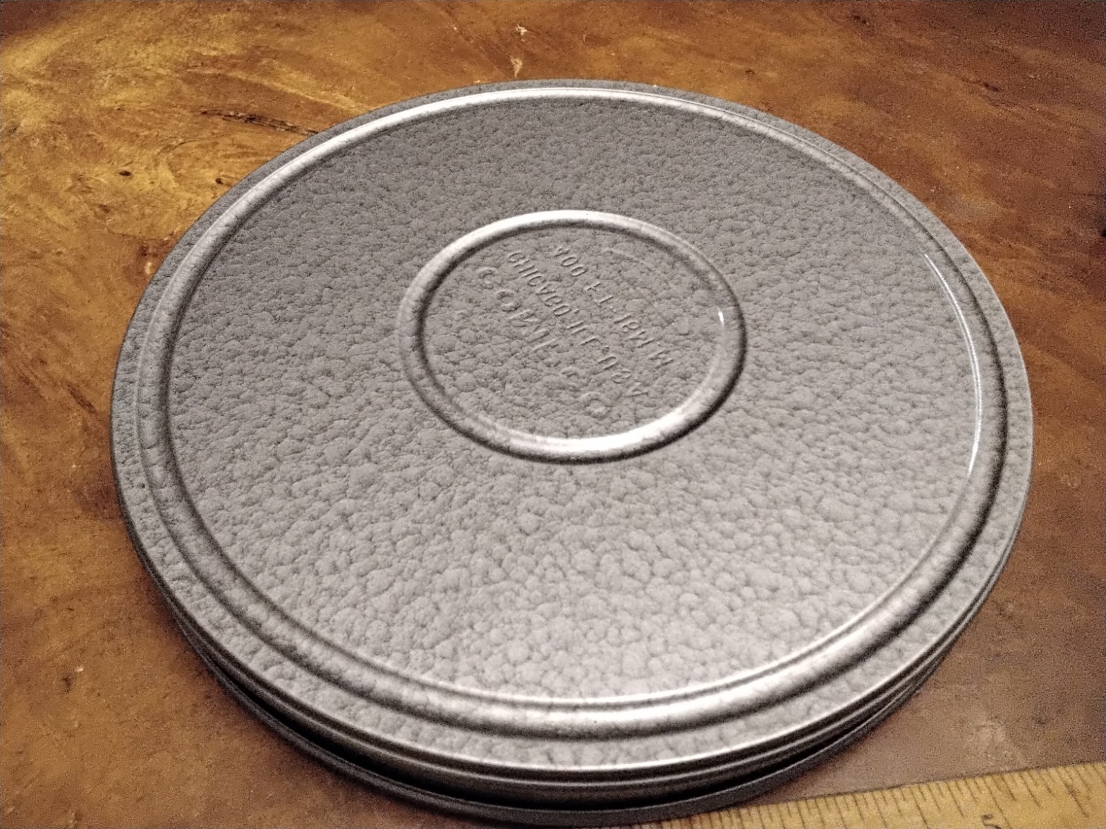 COMPCO 16MM MOTION PICTURE FILM CAN #124 FOR 400′ REEL, NEW OLD STOCK