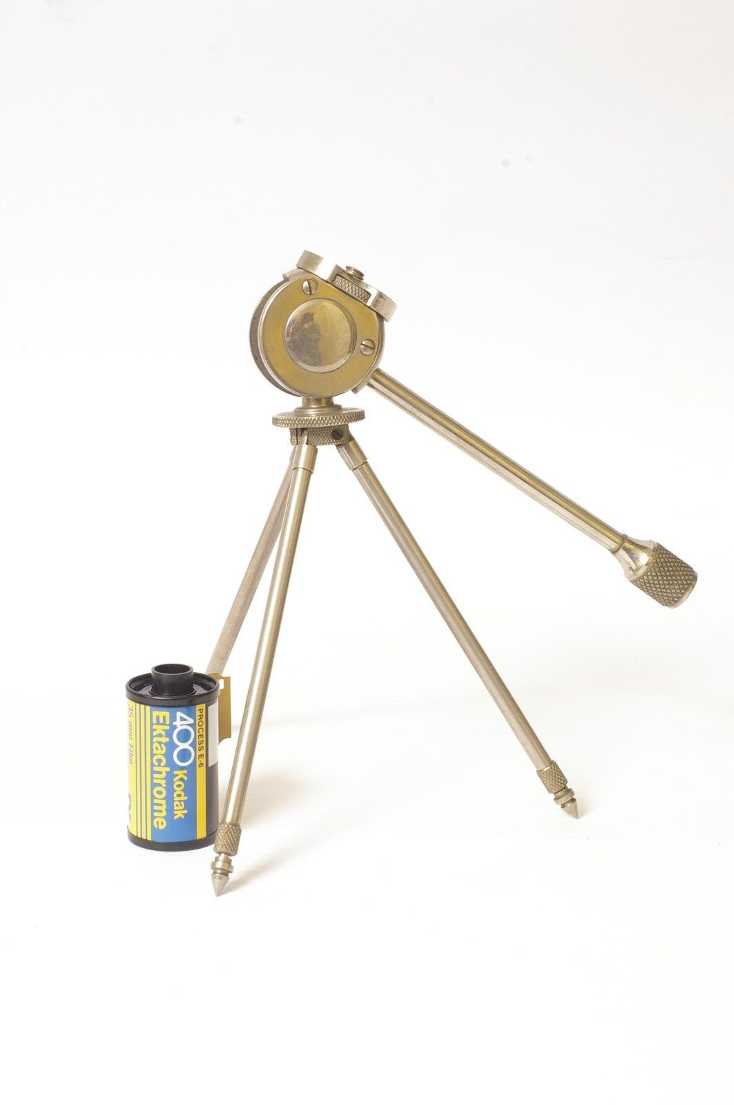 F92515~ Vintage 1940’s Tiny Micro Tripod w/ Leg Extensions, Adjustable Head