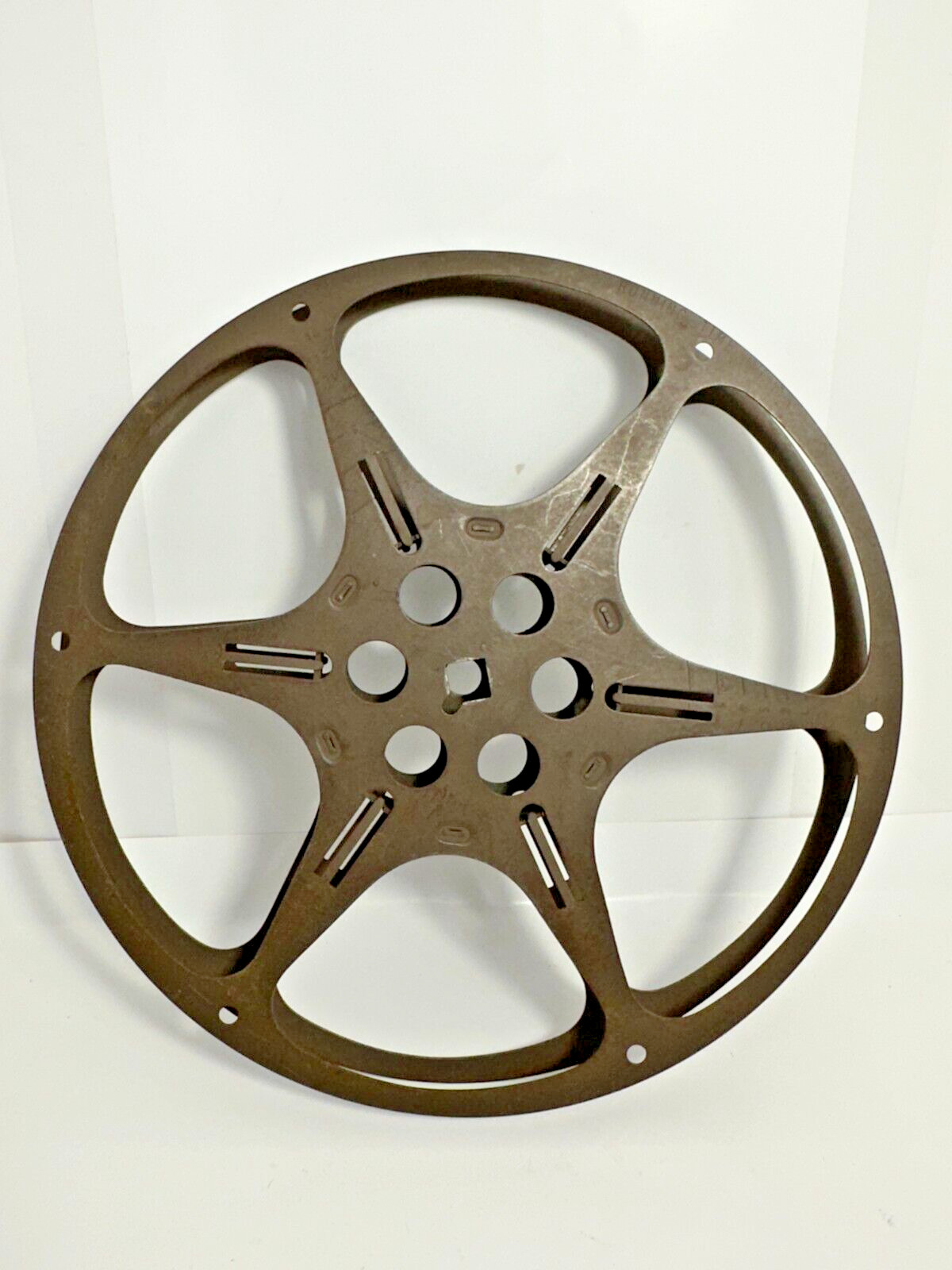 Vintage Metal 16mm Motion Picture Film Projector Empty 7″ Take-Up Reel 400′ (#6)
