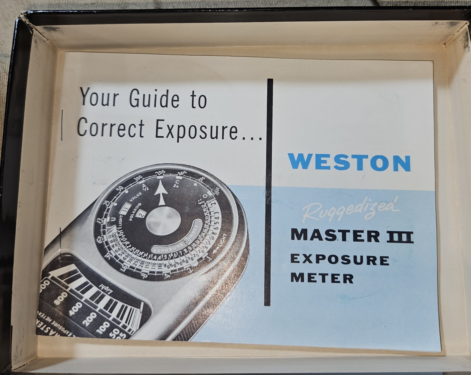 VINTAGE WESTON MASTER III AWESOME CONDITION NICE BOX WITH INSTRUCTIONS UNUSED