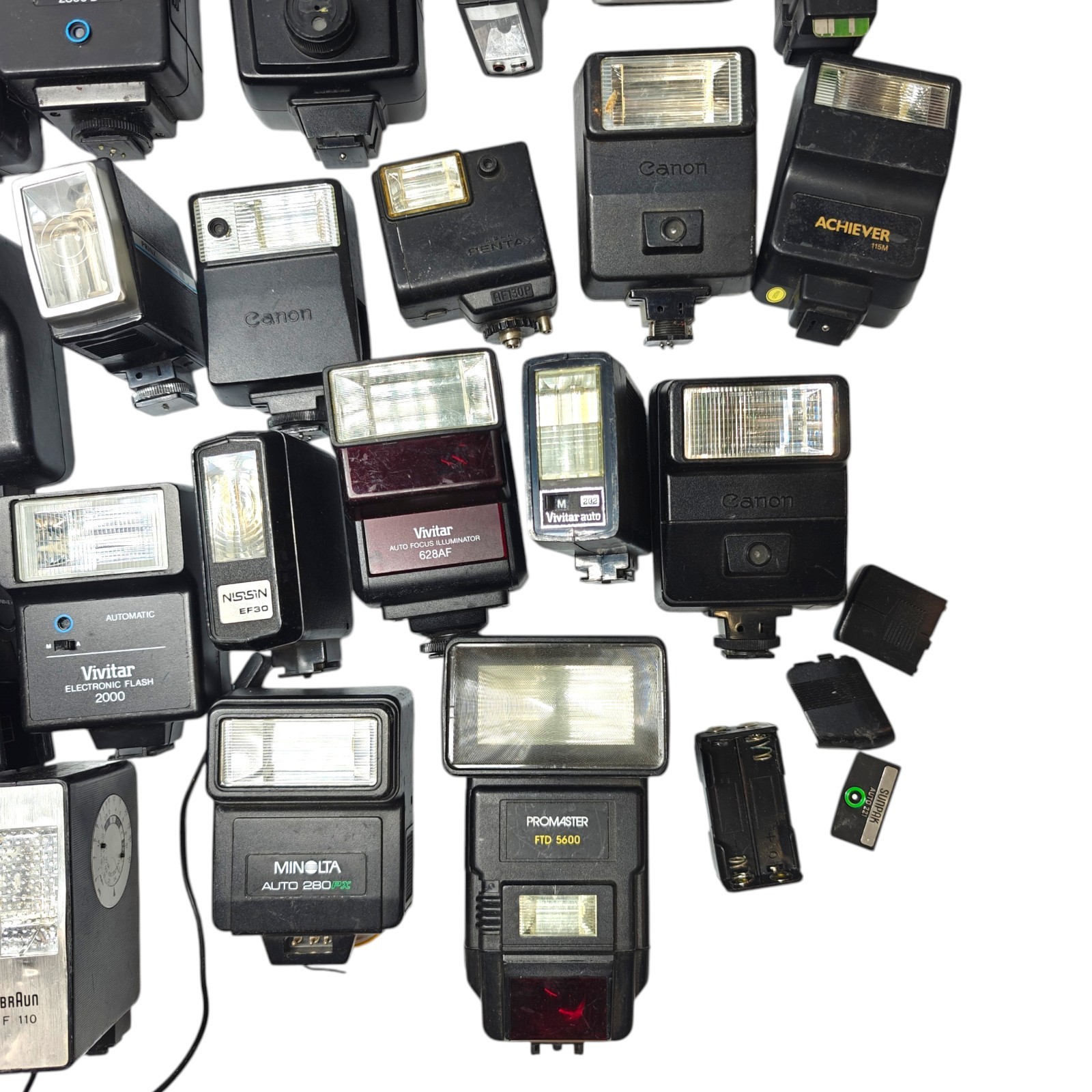 BULK LOT – 37 UNITS – Vintage Camera Flash Lot – Untested
