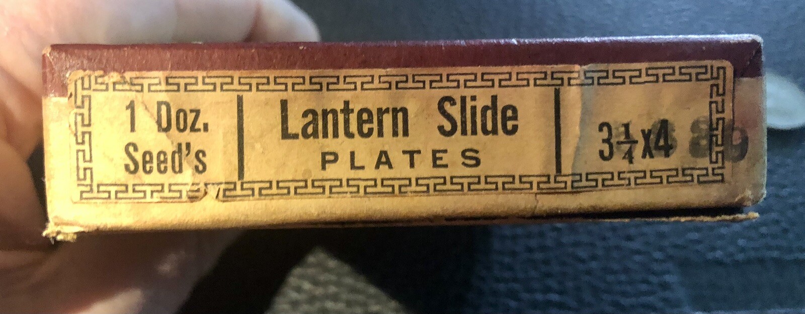 Seed Lantern Slide Plates & Box Eastman Kodak Co. 3-1/4” X 4” Size