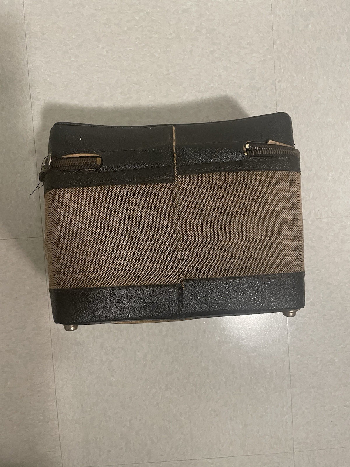 Kalimar Kali Bag Camera Black Leather Tweed Case Bag Rare Vintage