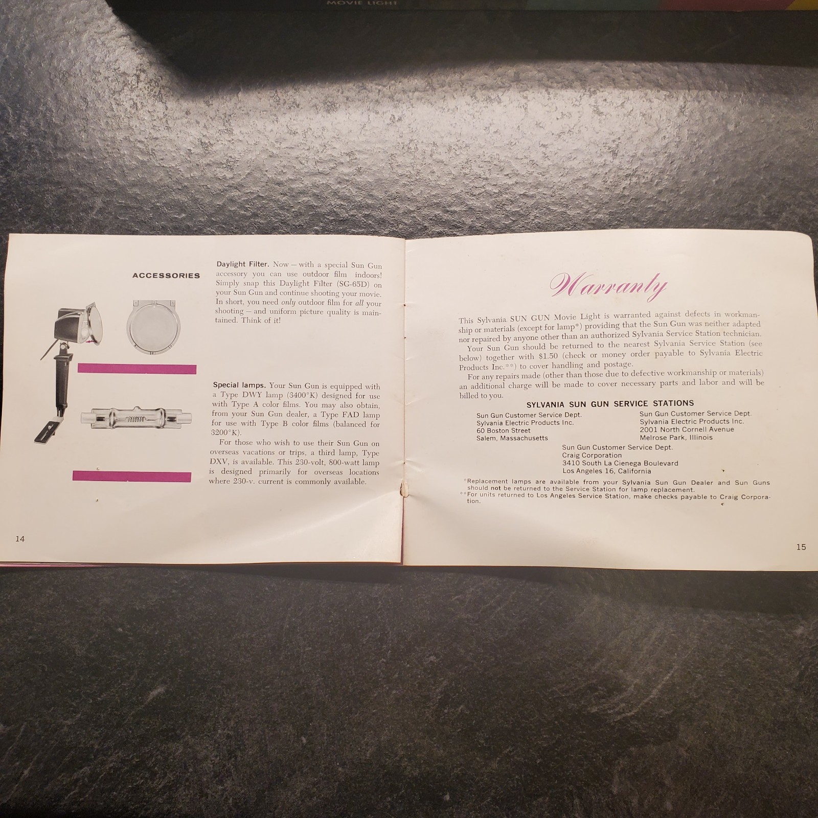 Vintage Camera Light Sun Gun II, Works, Very Bright, Box No Lid, w instructions