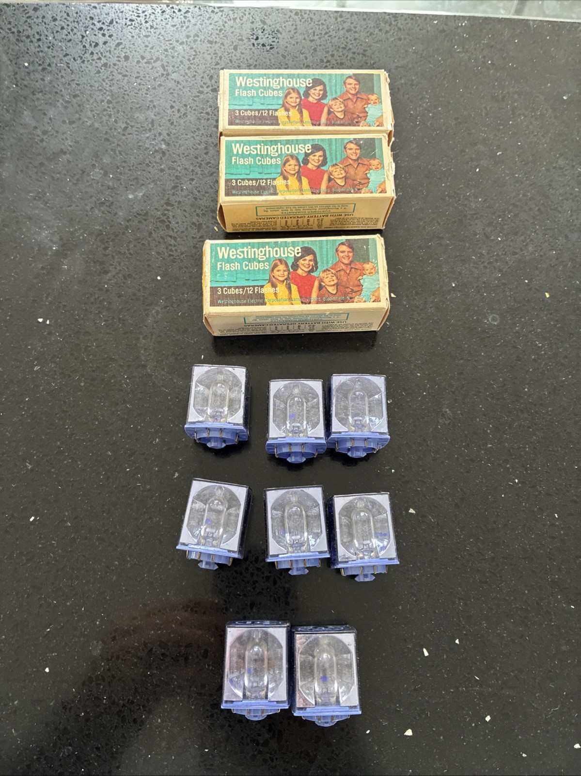Lot of 8 Westinghouse Unused Flash Cubes 32 Flashes 3 Original Boxes Made USA