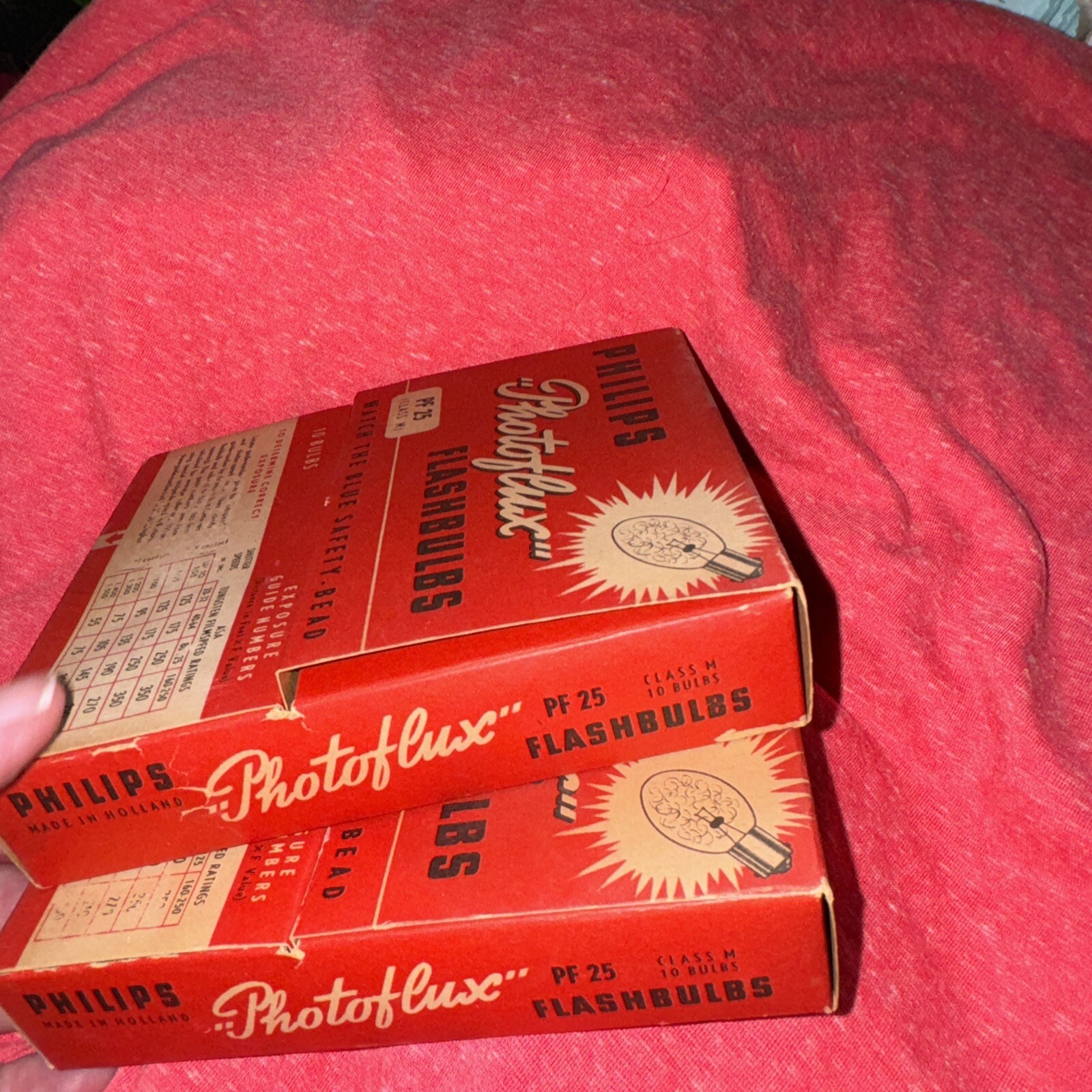 Vintage Philips Photoflux PF25 Flash Bulbs 2 packs of 10boxed opened never used