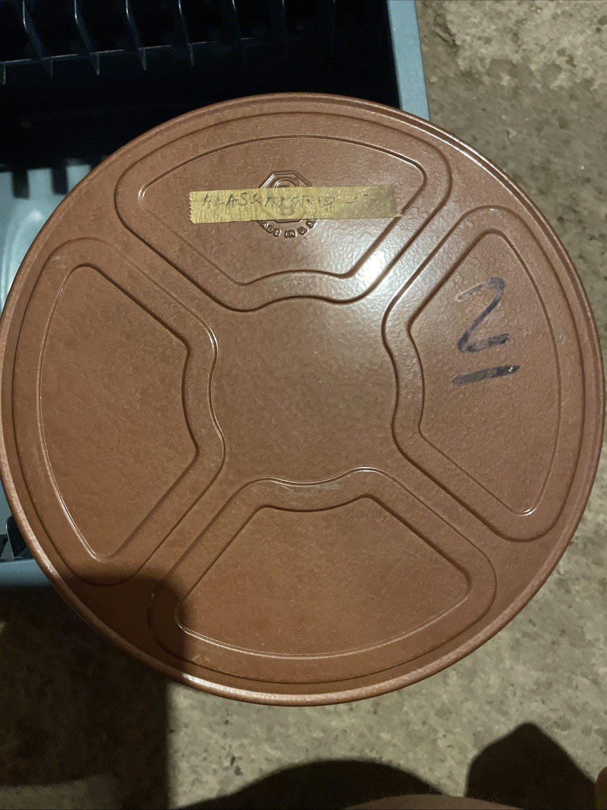 8mm Film Storage Case Box with 12 Slots & 3 7” Metal Reels 1960s