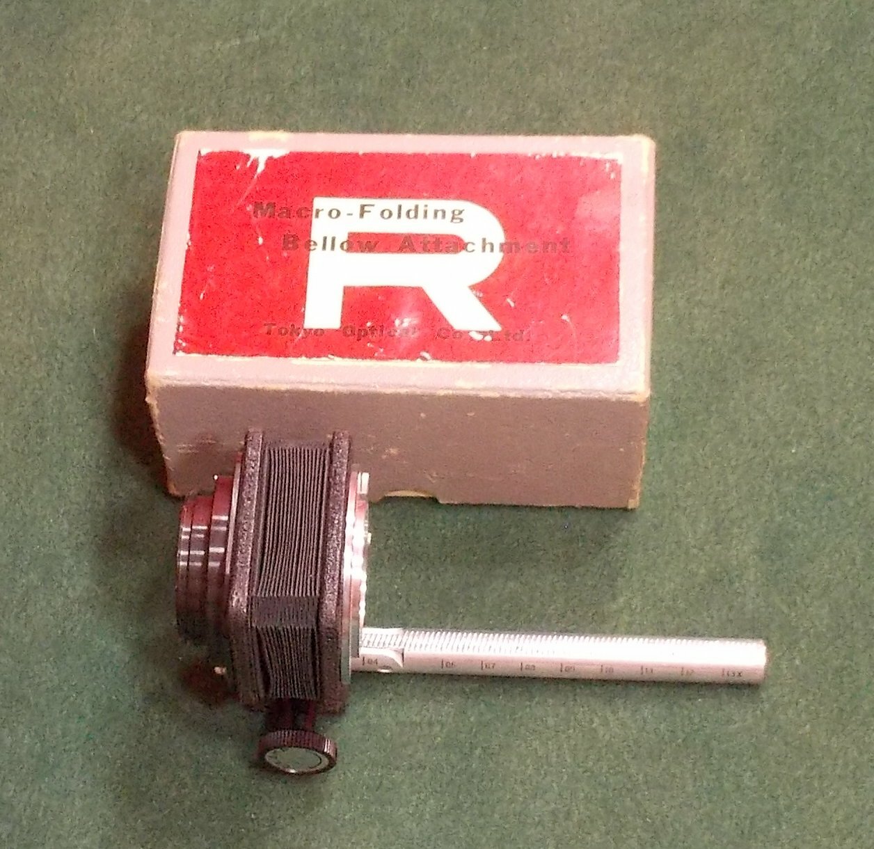Vintage Tokyo Optical Co. Macro-Folding Bellow Attachment. In original box