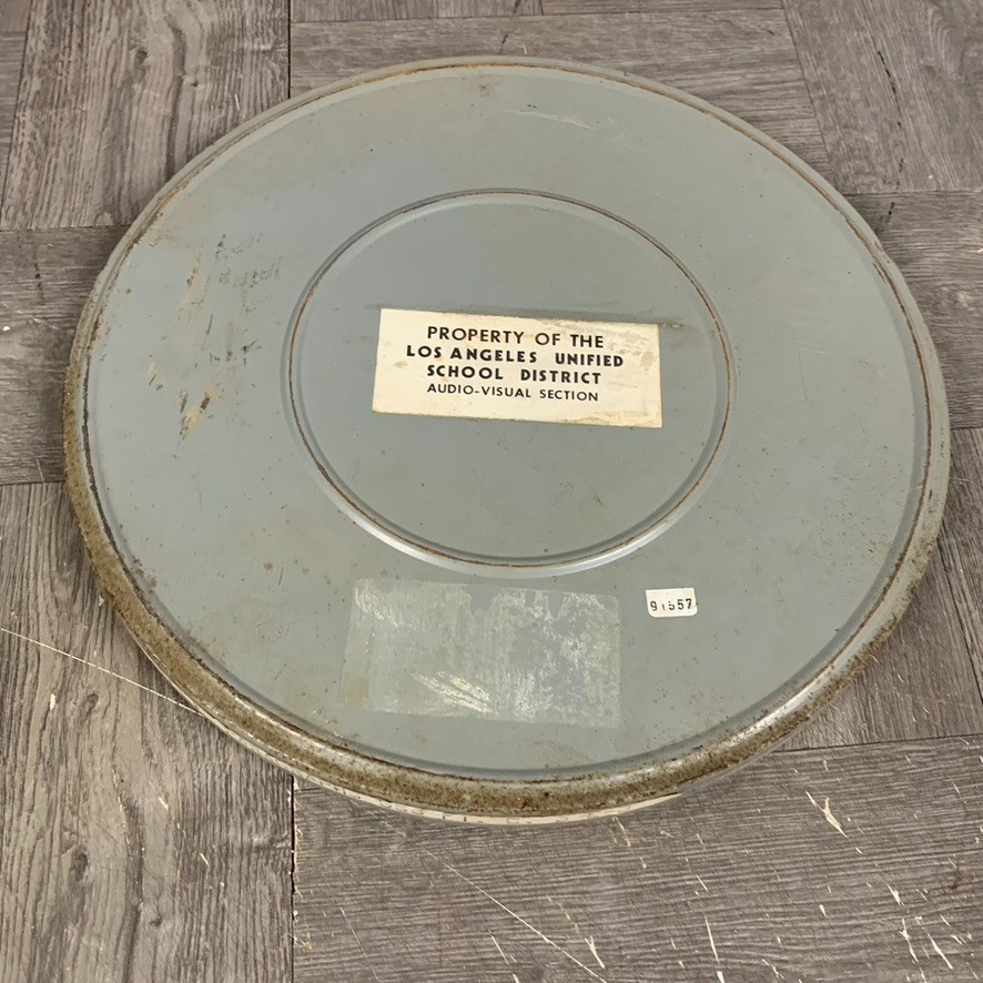 5 x Vintage 10.5 Metal Film Reel Canister Case Empty Various Colors