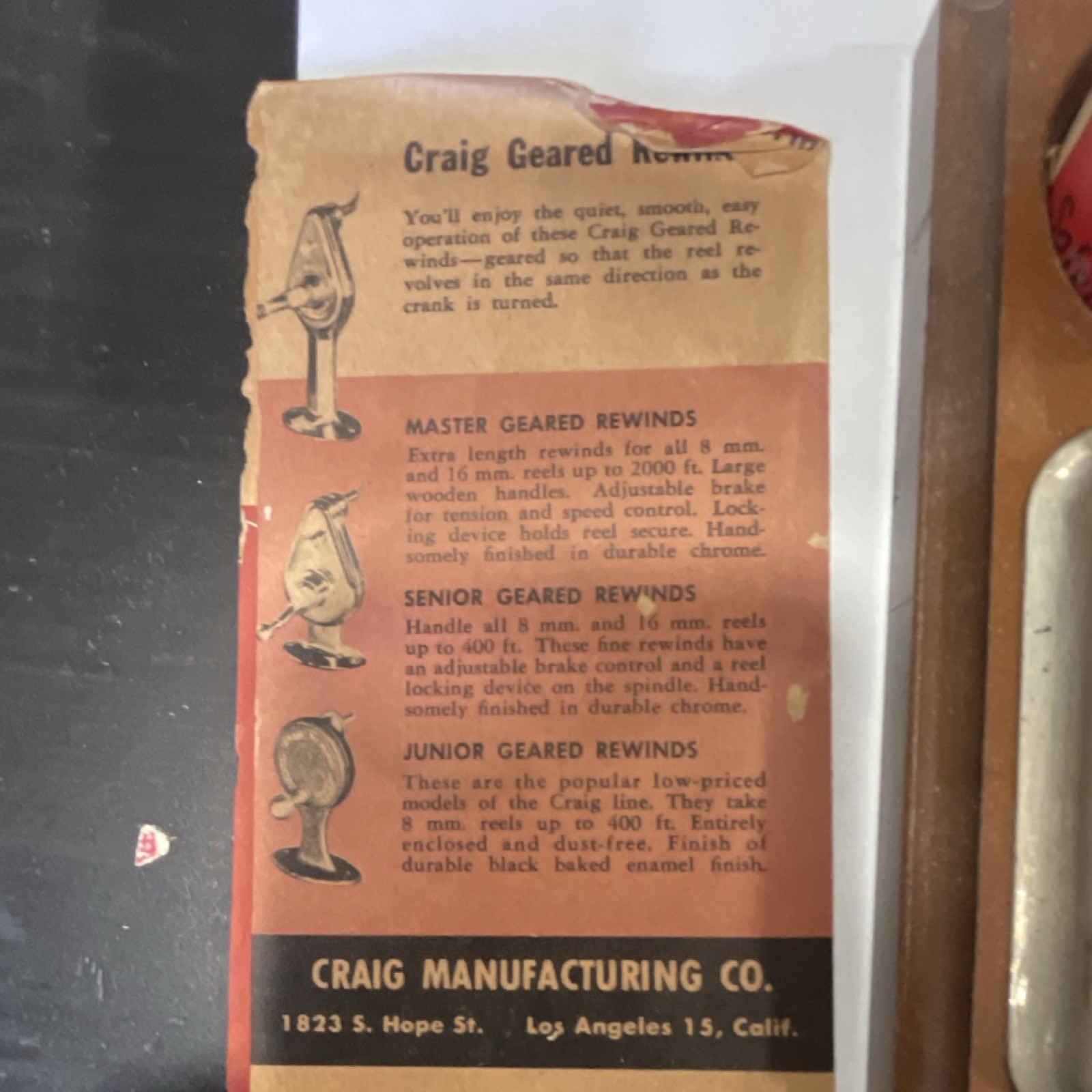 VTG Craig JR Splicer 8 mm 16 mm Safety Film Cement and Original Box Untested