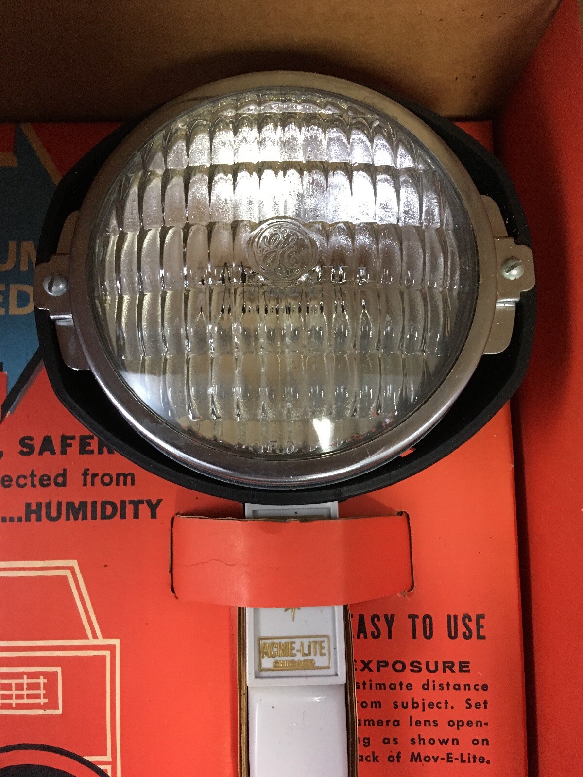 Acme Lite Mov-E-Lite Original Vintage Mounted Camera Light NOS in Package