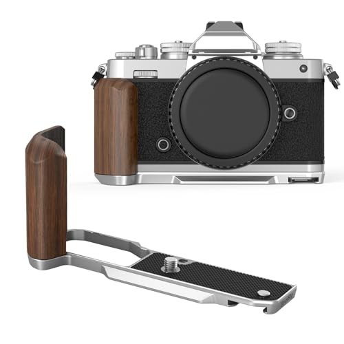 SmallRig Wooden L-Handle 4803 for Nikon Z fc Retro-Style Grip with Cold Shoe