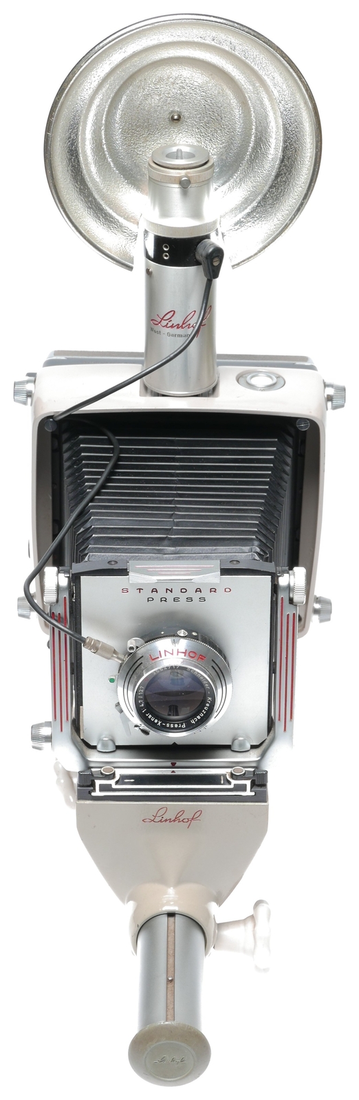 Linhof monorail 4×5 view camera Kardan 4.7/127mm Xenar Press
