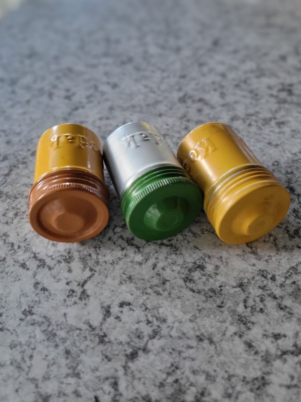 VTG Lot of 3 Kodak 35mm Film Roll Embossed Container Metal Tin Can Canister