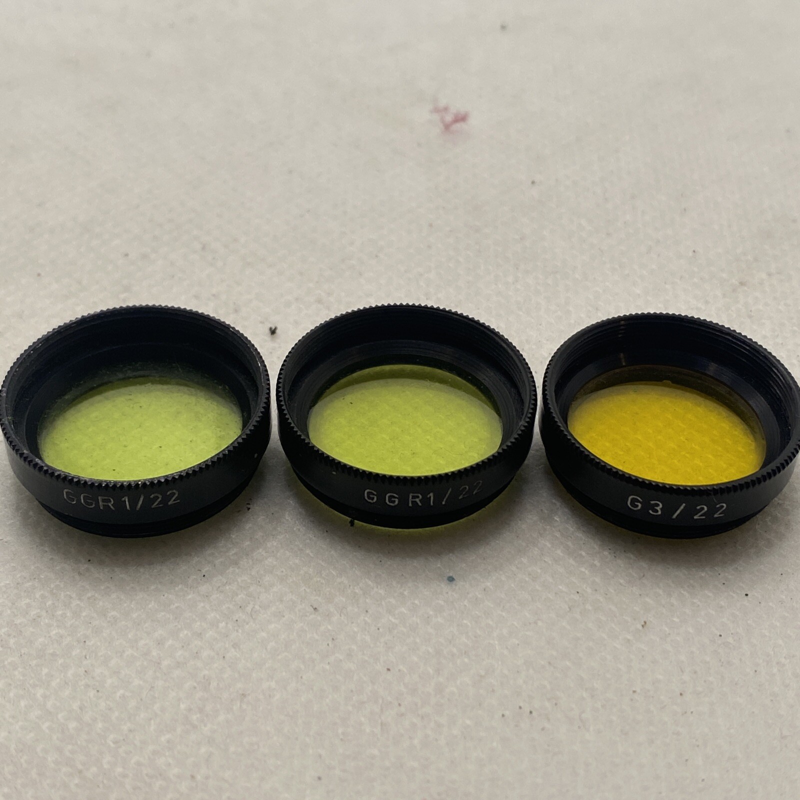 Mikroma MEOPTA Rare set Of 3 Filters Czechoslovakia Genuine GGR1/22 G3/22