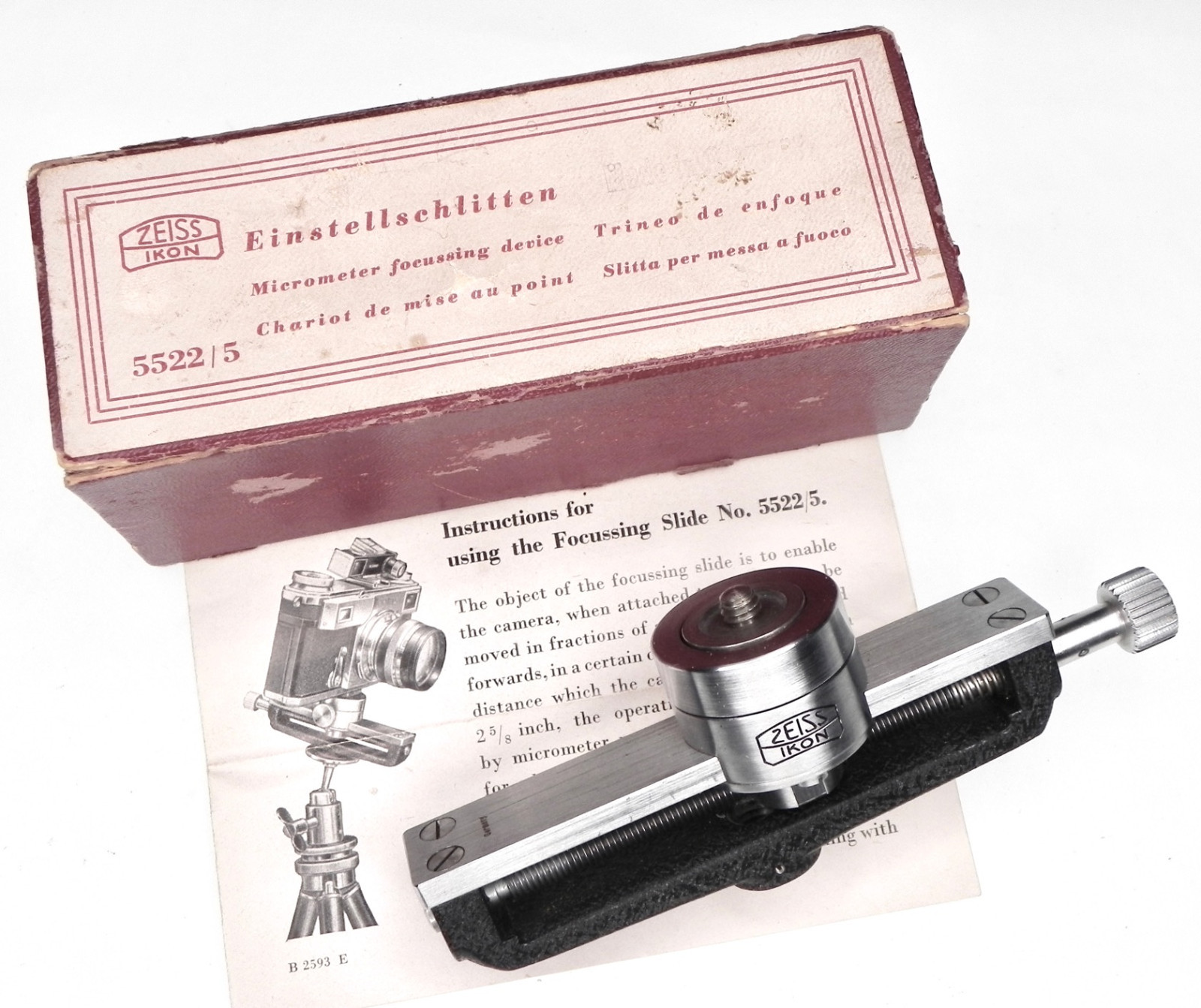 Zeiss Ikon 5522/5 Micrometer Focusing Device ……… Minty w/Box,I.B.