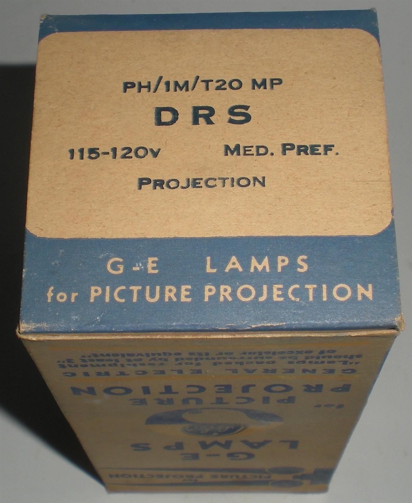 PROJECTOR FILM BULB LAMP GE GENERAL ELECTRIC PROJECTION DRS PH/1M/T20 MP MED 115