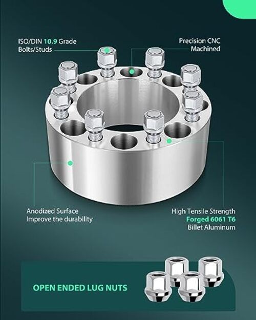 2X 8 Lug Wheel Spacer Adapters 3 inch 8×6.5 to 8×6.5 for F250 Wheel Spacers