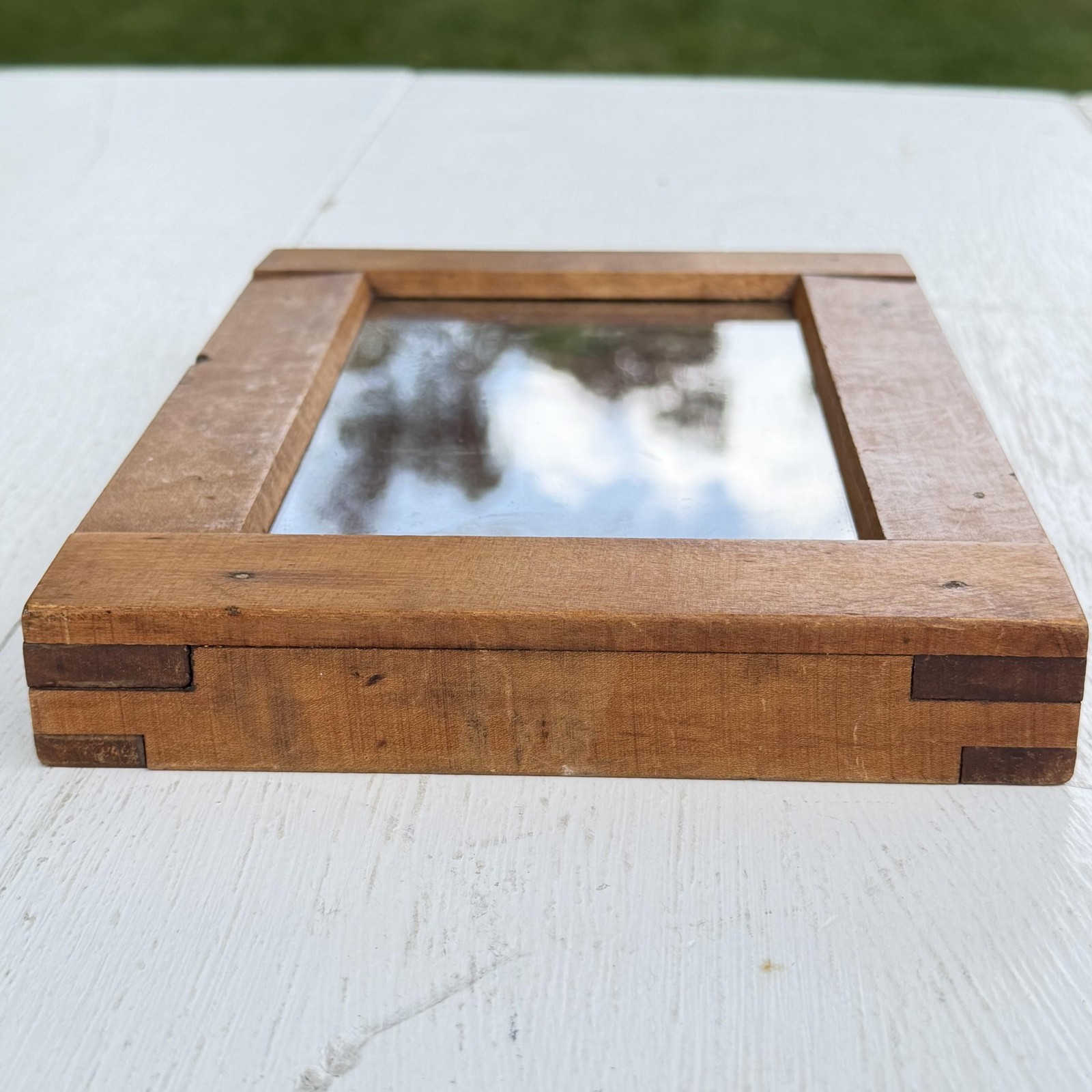 Antique Vintage Century Contact Printing Frame Darkroom Wooden Ground Glass USA