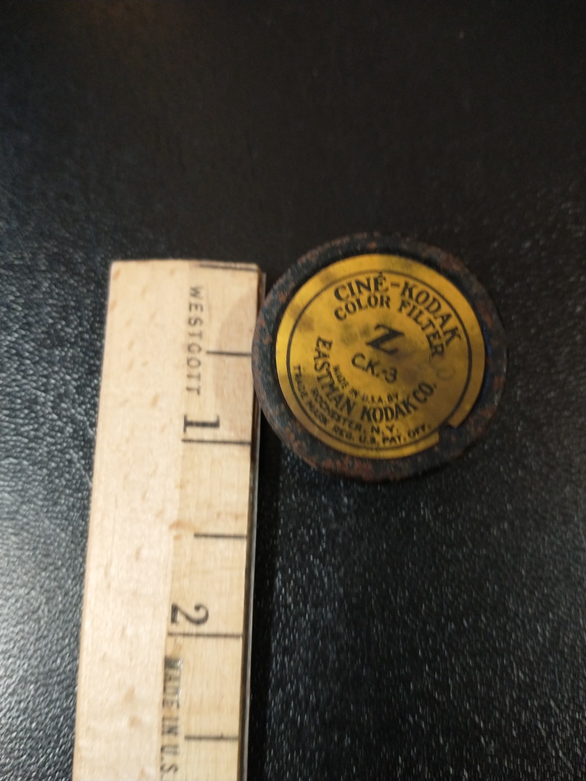 Vintage EASTMAN KODAK CO Cine-Kodak Color Filter Z C.K.-3 w/ Tin