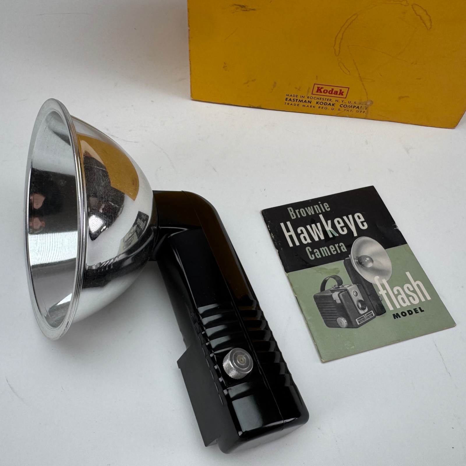 Vintage Kodak Kodalite Flasholder w/ Original Box Manual Brownie Hawkeye