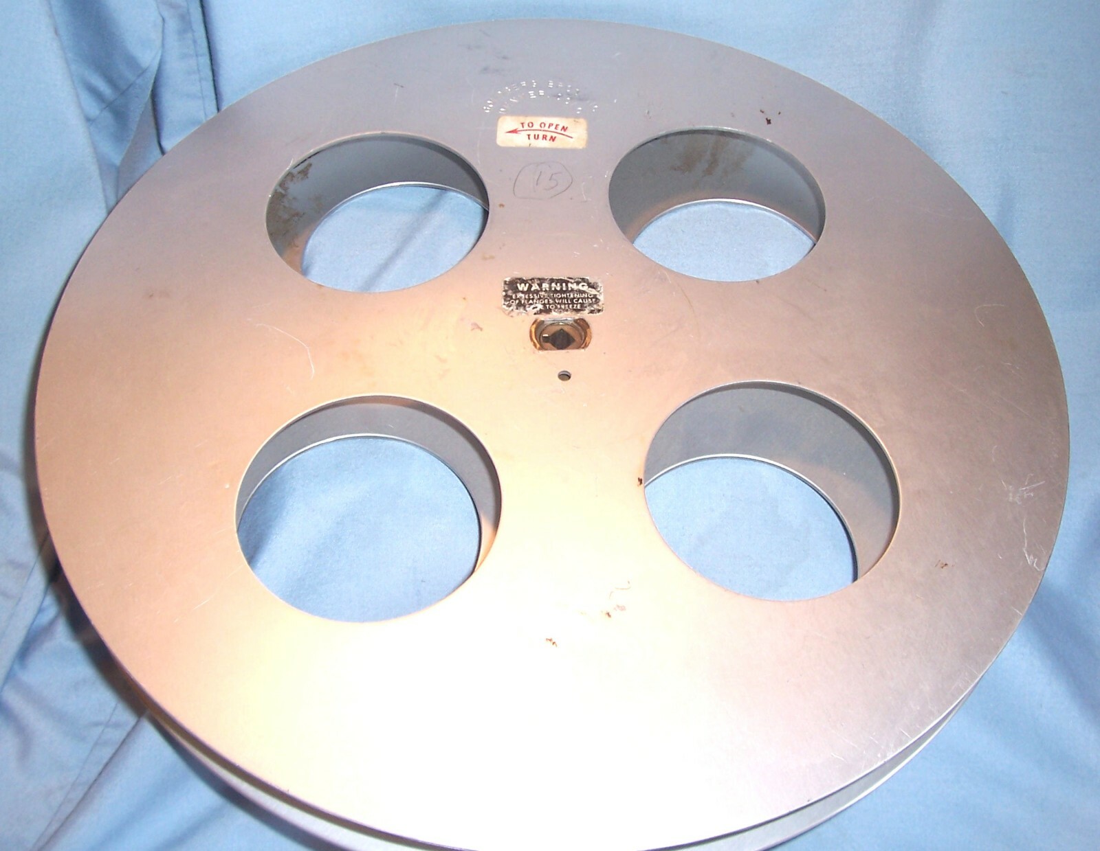 35MM 3,000′ 17″ GOLDBERG Motion Picture Film Movie Projector Take Up SPLIT Reel
