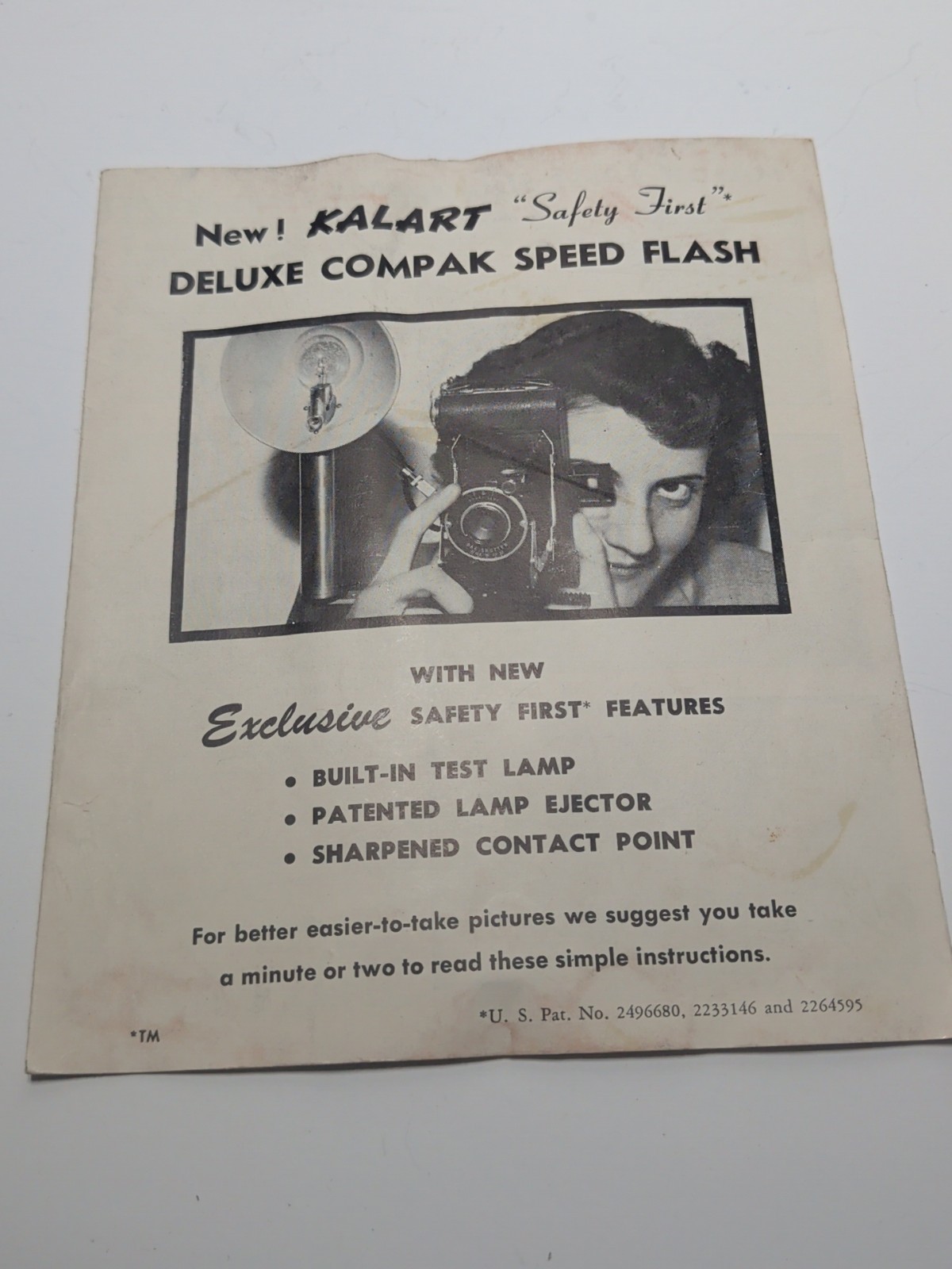 ✨VINTAGE✨ Kalart Safety First De Luxe Speed Flash Unit With Box