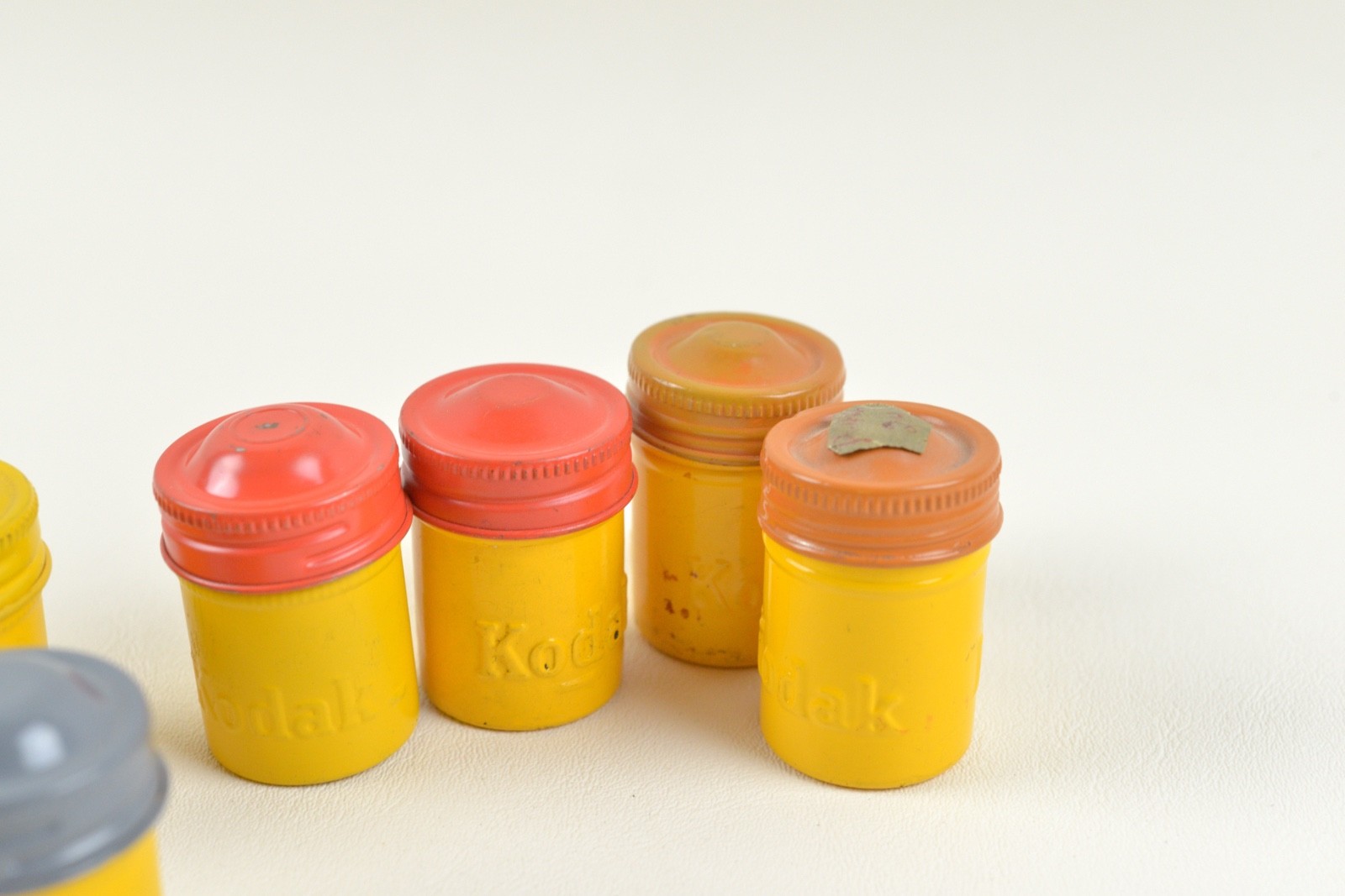 8) Kodak metal 35mm film canisters