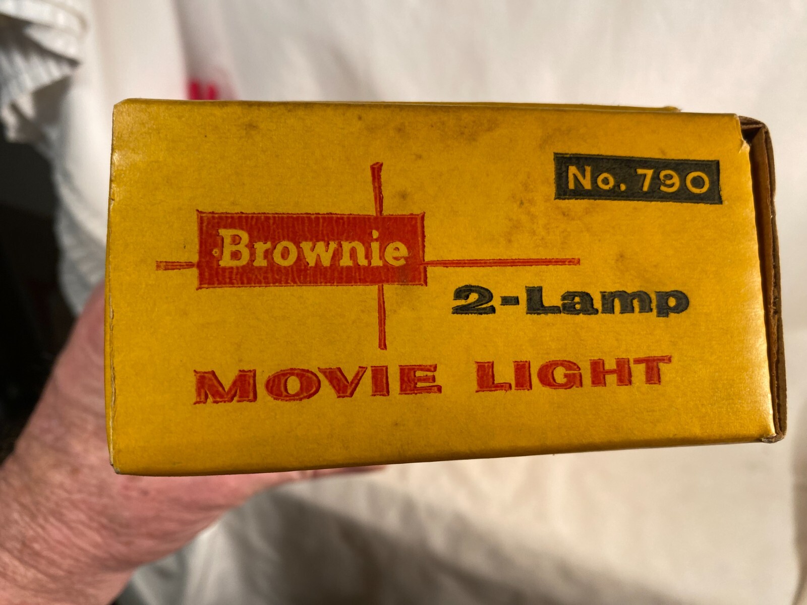 Vintage KODAK BROWNIE 2-Lamp Movie Light w/Box #790 Orig. Box Works 2 300W Lamps