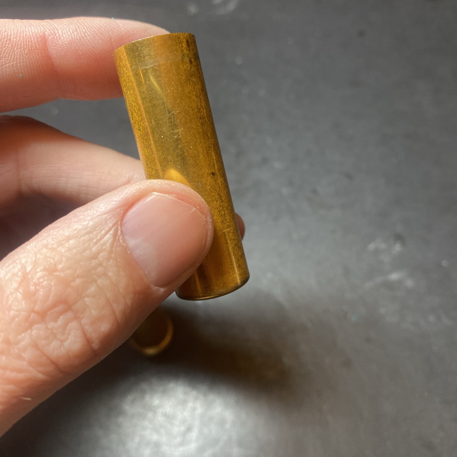 Vintage Retractable Camera Brush Lipstick Style Gold Toned Container EXCELLENT!!