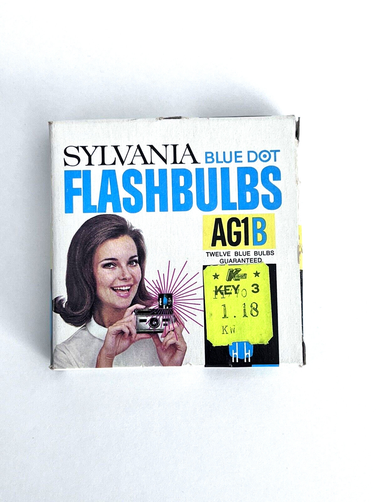 Vintage Sylvania Blue Dot AG1B Flashbulbs Blue Bulbs In Box qty 8