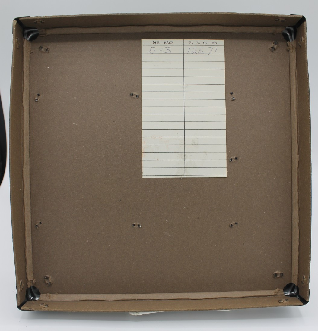 Vintage Film Reel Shipping Box – mfg. WM Schuessler – Fiberboard w/ Strap