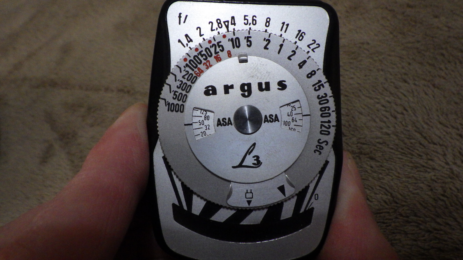 Argus L3 Camera Light Meter West Germany Leather Case
