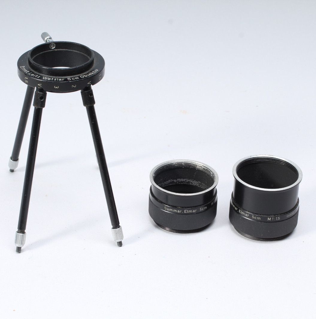 LEITZ 16520 BEHOO COPY STAND W EXTENSION TUBES FOR 5CM ELMAR & SUMMAR LEICA