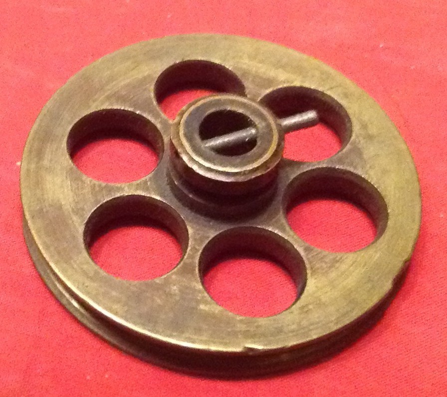Pair (2) Vintage Brass Pulleys for 35mm Mitchell ? Film Magazine