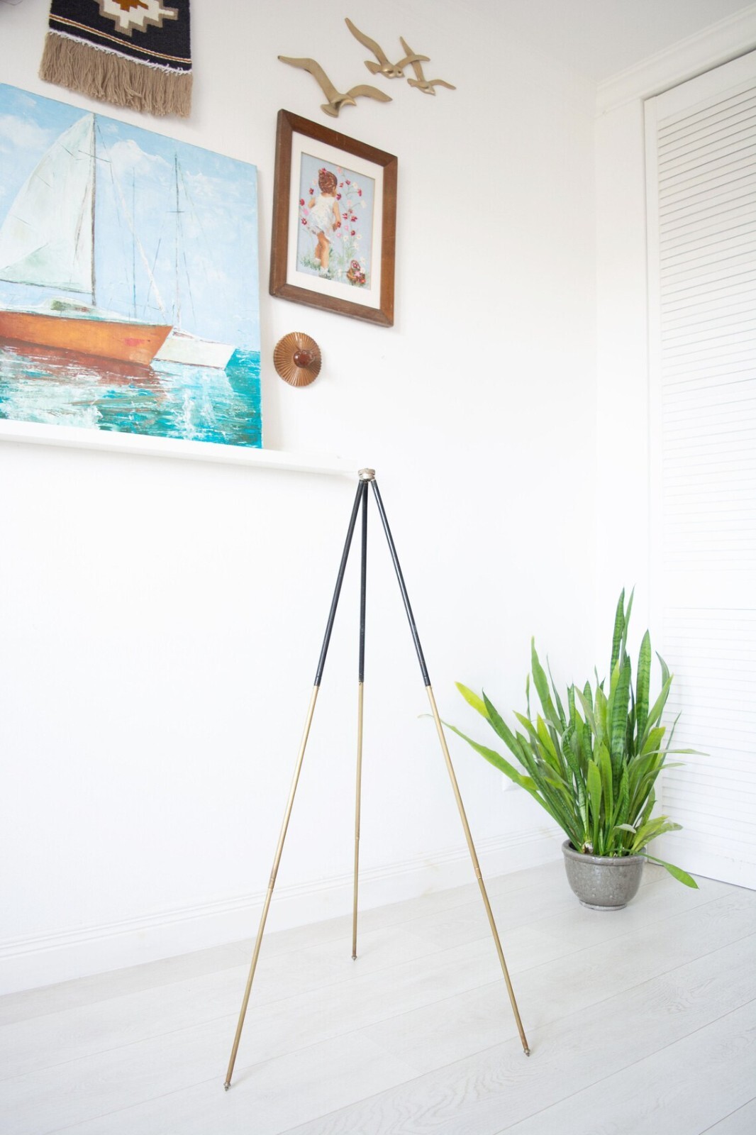 vintage camera tripod Copper tripod by Rokuoh Sha industrial tripod retro tripod