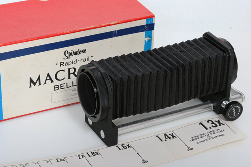 Spiratone Rapid Rail Macrobel Bellows For Canon Manual Focus FD lens AE-1 F-1