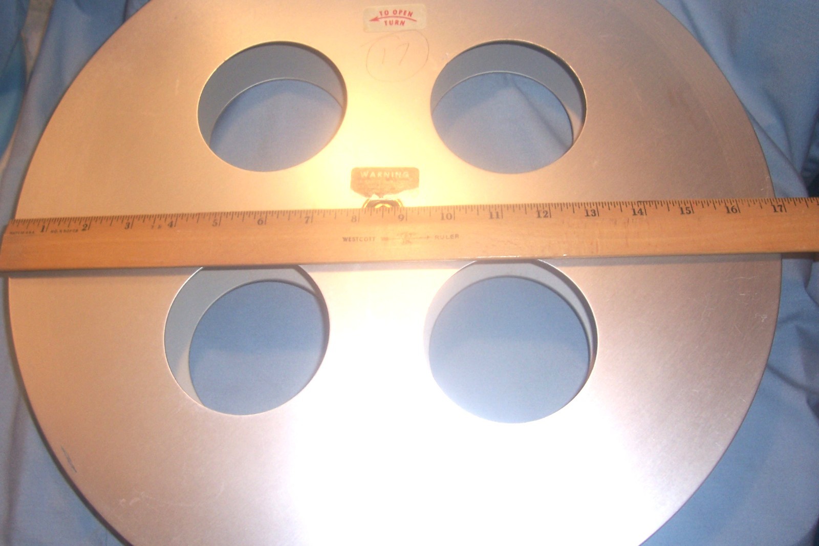 35MM 3,000′ 17″ GOLDBERG Motion Picture Film Movie Projector Take Up SPLIT Reel