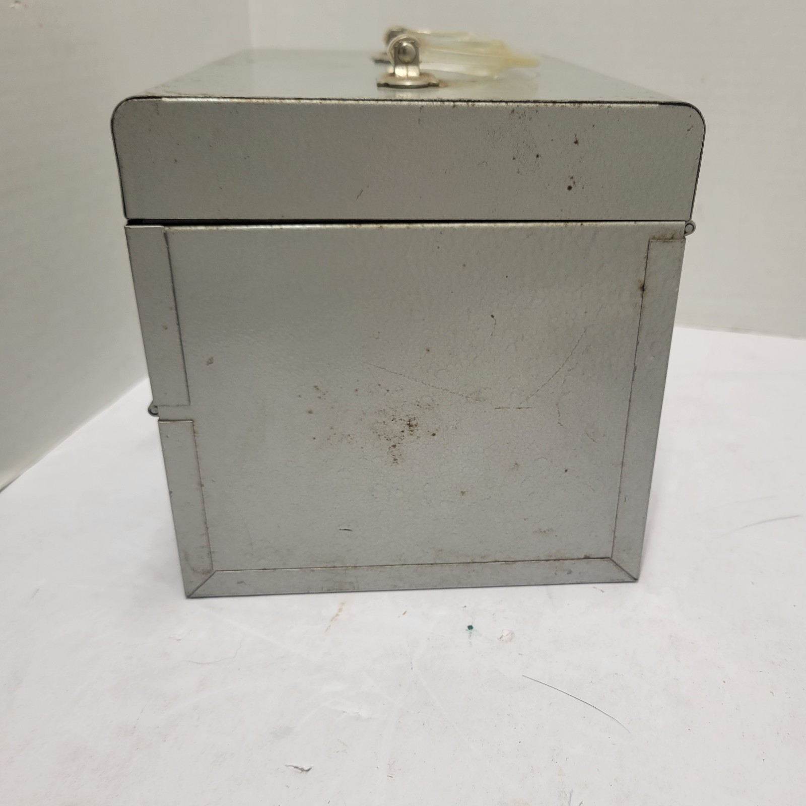 Vtg Metal Film Case Filled With Reels, Kodak Cement Filmo Projector Oil, Tin