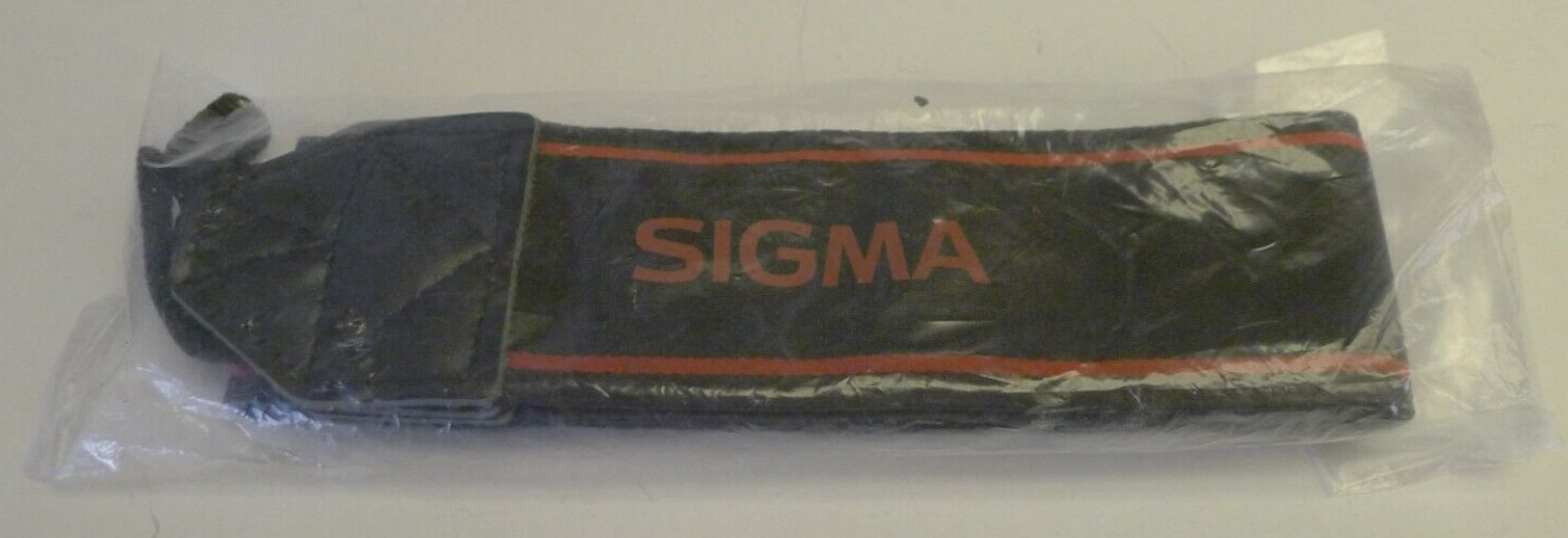 Sigma Camera Neck Strap 3/8″ Wide – Nylon with Red Print Logo & Stripes -NEW/NOS