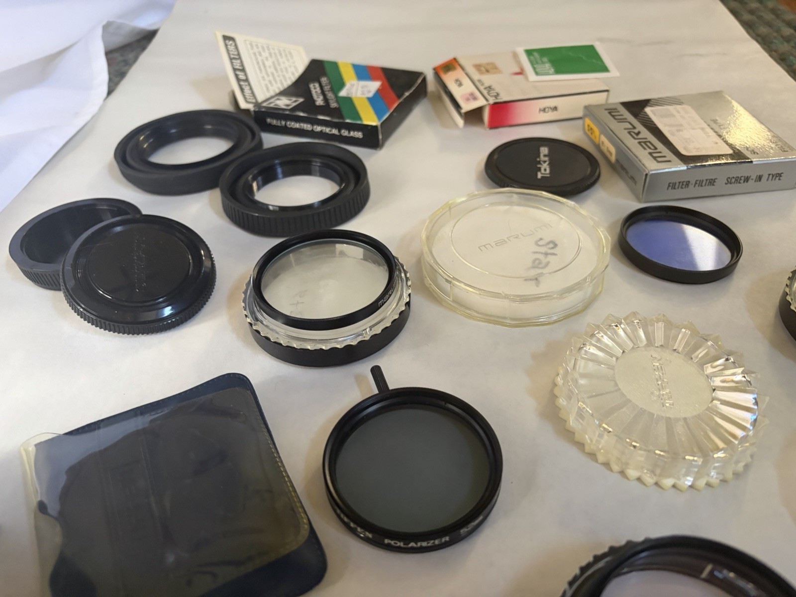 Lot of Vintage Camera Lens Accessories Tiffen, Marumi, Tokina, Hoya Japan