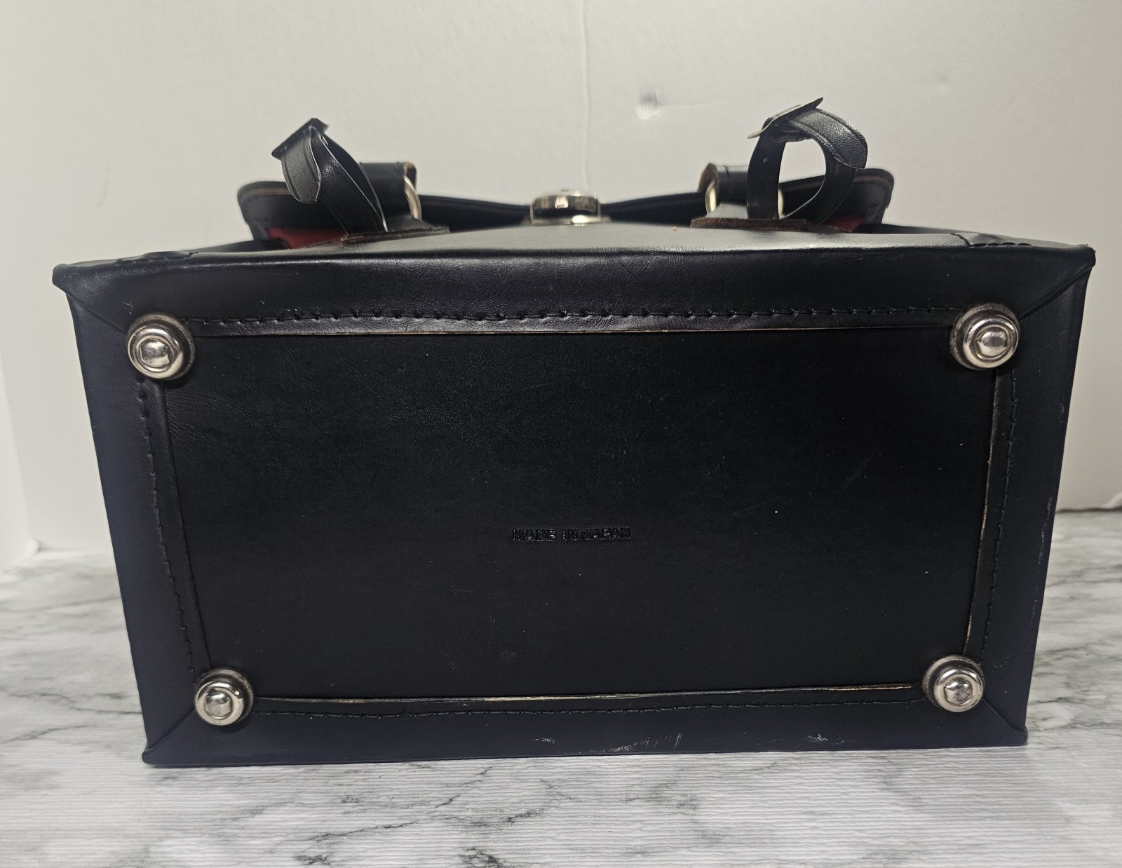 Vintage Kali-Bag Black Leather Camera Bag Large Kalimar Made in Japan