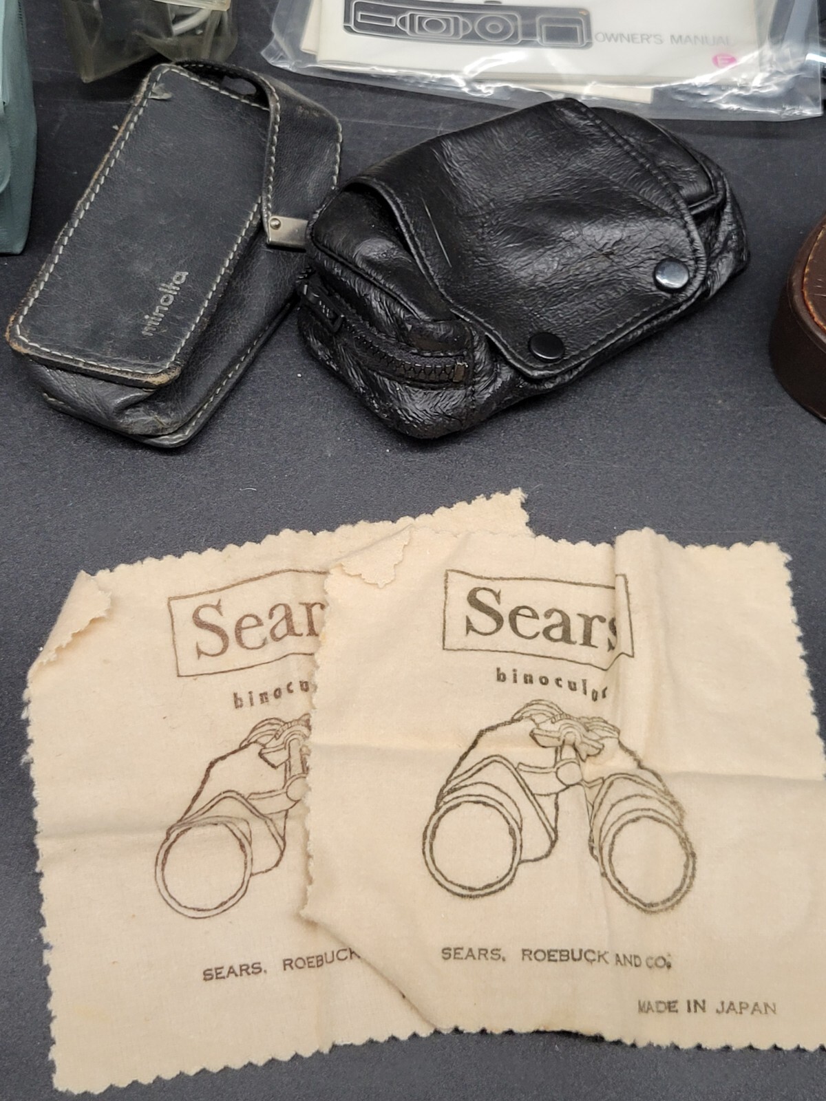 Vintage Camera Case Shoulder Bag by Kent LOADED With Vintage Camera Accessories