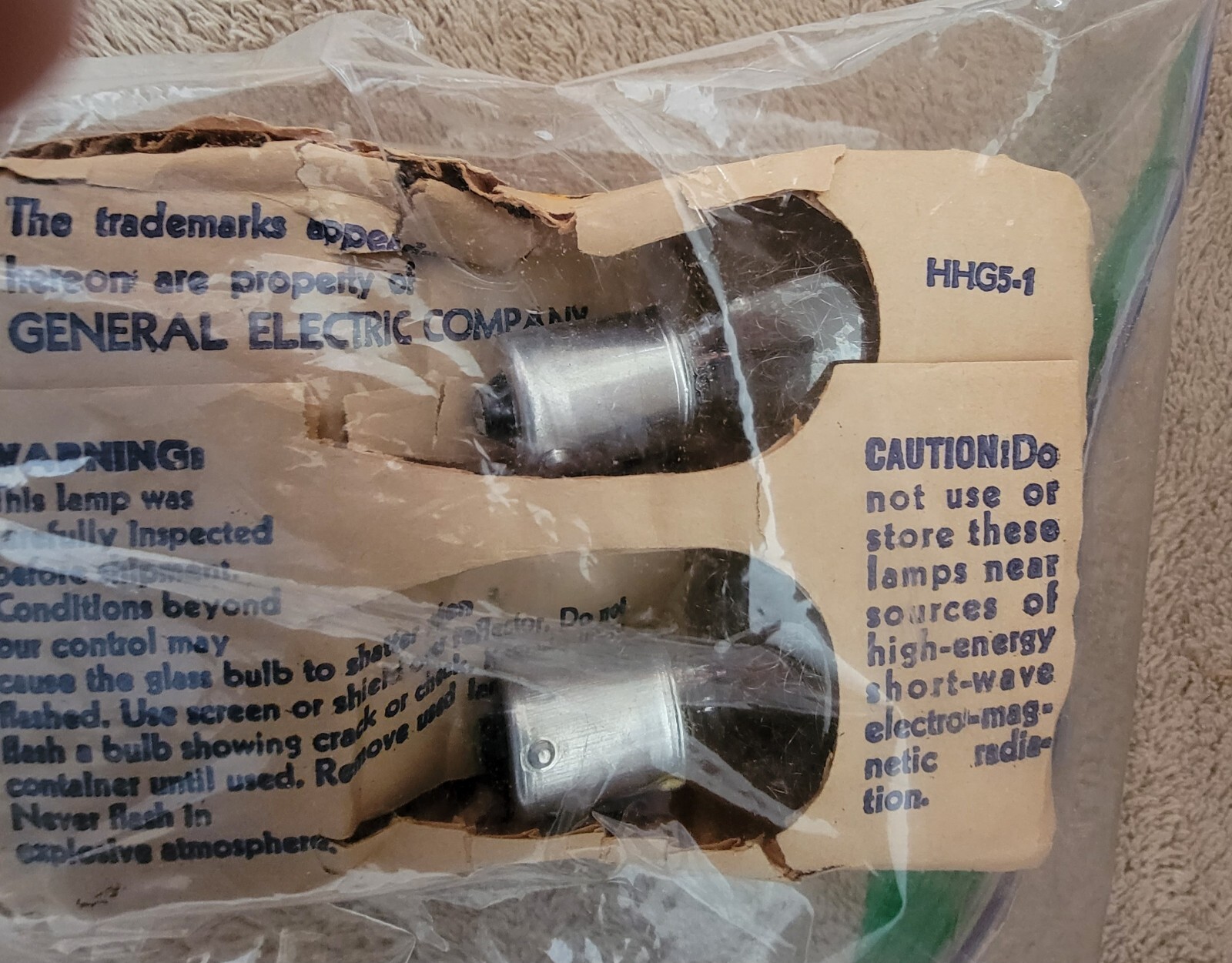 GE #5 PHOTOFLASH 7 Bulbs Vintage
