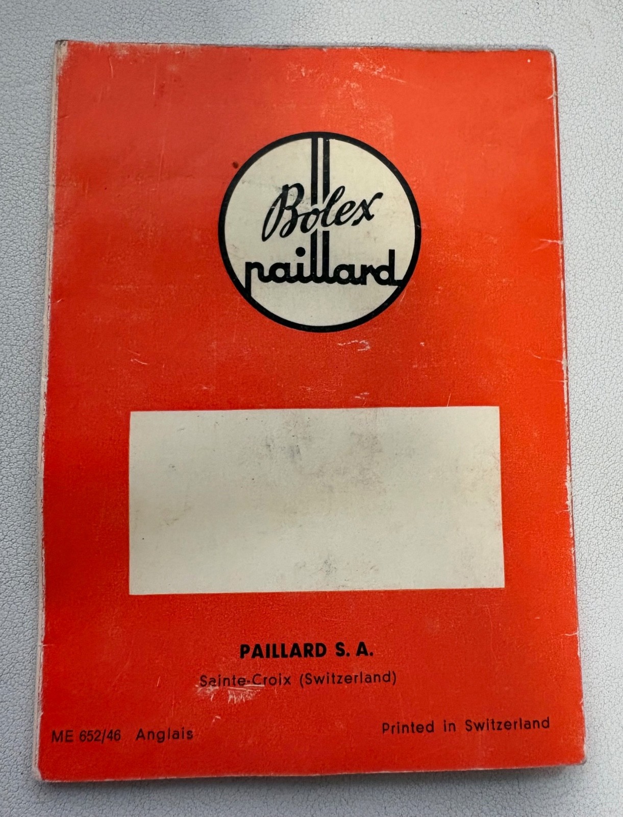 RARE BOLEX ELECTRIC MOTOR MC-17 MANUAL for 16mm movie camera