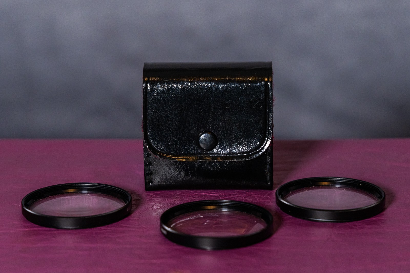 Vintage Cozo Close-Up Lens Filters Set of 3 (52mm) with Leather Case – Excellent