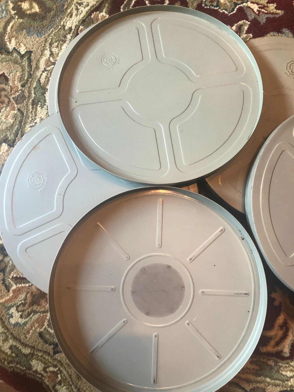 Vintage Goldberg Brothers Movie Reel canisters 15 inch Vintage (LOT OF 5)